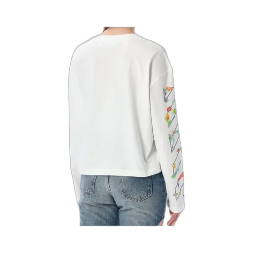 Off-White Flower Printed Crewneck T-Shirt