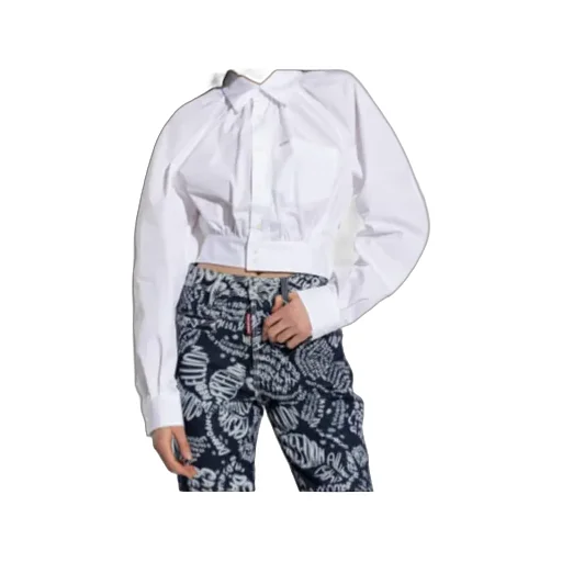 Dsquared2 Long Sleeve Cropped Shirt