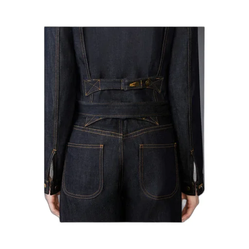 Pointed-Collar Denim Jacket
