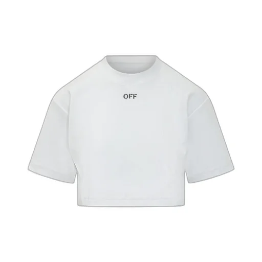 Off-White Off Stamp Rib Cropped T-Shirt