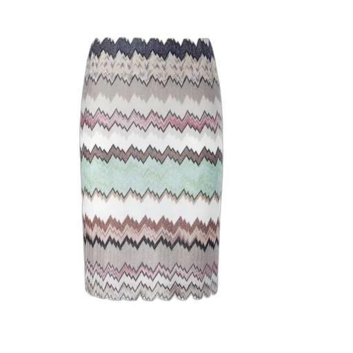 Missoni Side Slit Lamé Midi Skirt