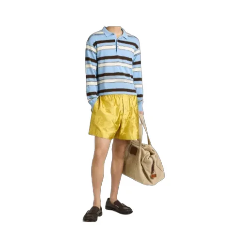Jw Anderson Knitted Striped Rugby Polo Top