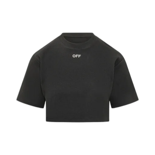 Off-White Off Stamp Rib Cropped T-Shirt