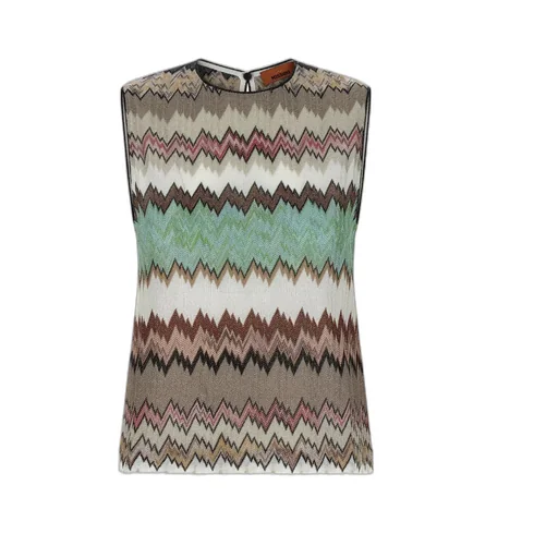 Missoni Zigzag Lamé Sleeveless Top