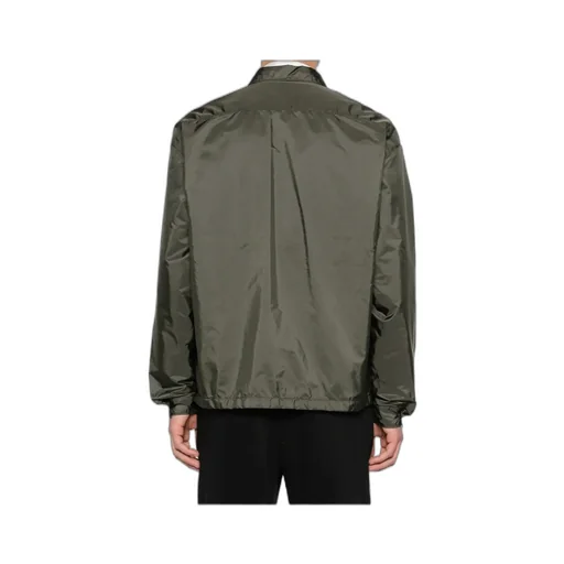 Prada Triangle-Logo Zipped Shirt