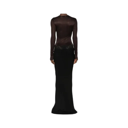 Christopher Esber Open Twist Verner Lace Long Sleeve Dress