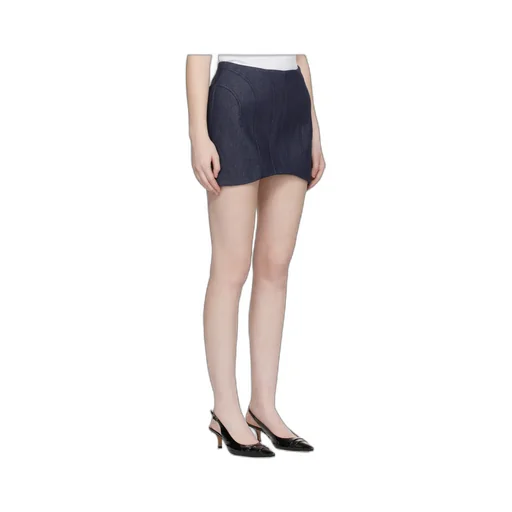 Corset-Detailing Denim Skirt