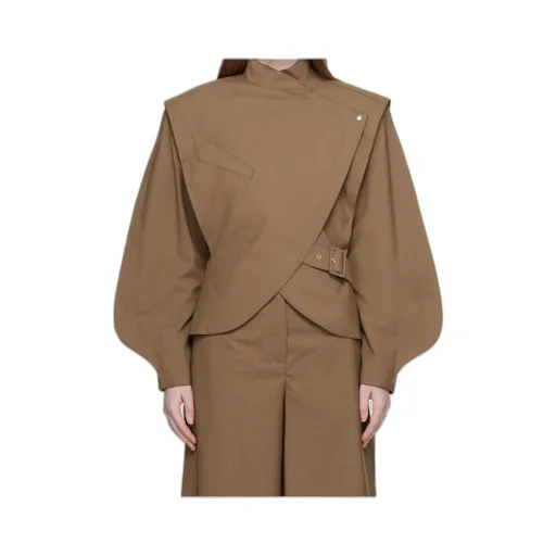 Draped-Shoulder Jacket