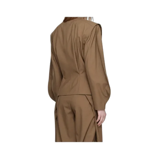 Draped-Shoulder Jacket