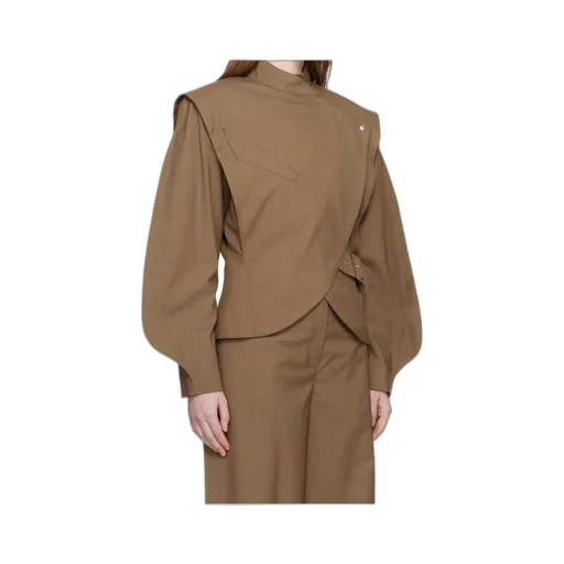 Draped-Shoulder Jacket