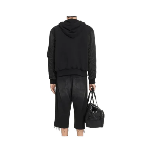 Mm6 Maison Margiela Zip-Up Gathered-Sleeve Hoodie
