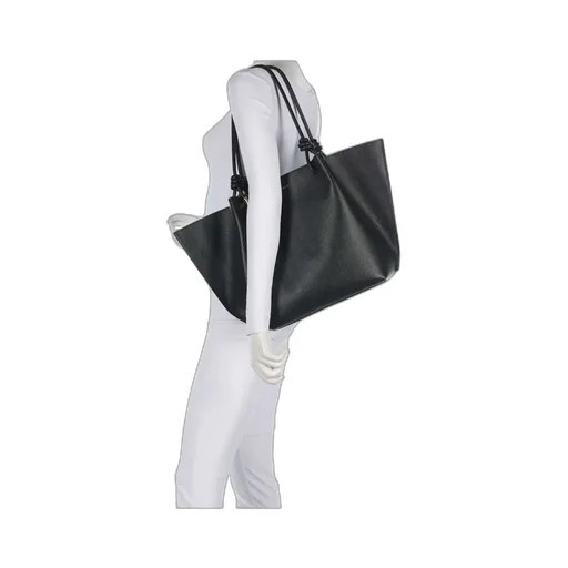 Finn Tote Bag Grained Leather Black