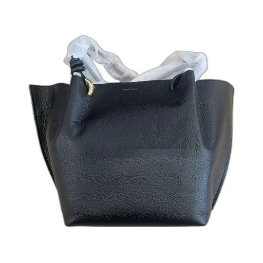 Finn Tote Bag Grained Leather Black