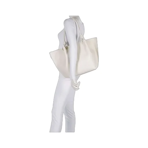 Finn Tote Bag Grained Leather Ivory