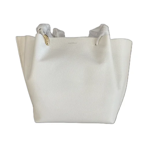 Finn Tote Bag Grained Leather Ivory