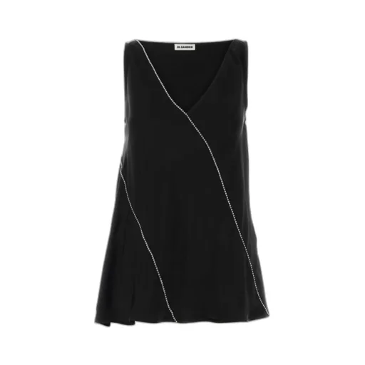 Jil Sander V-Neck Embellished Top
