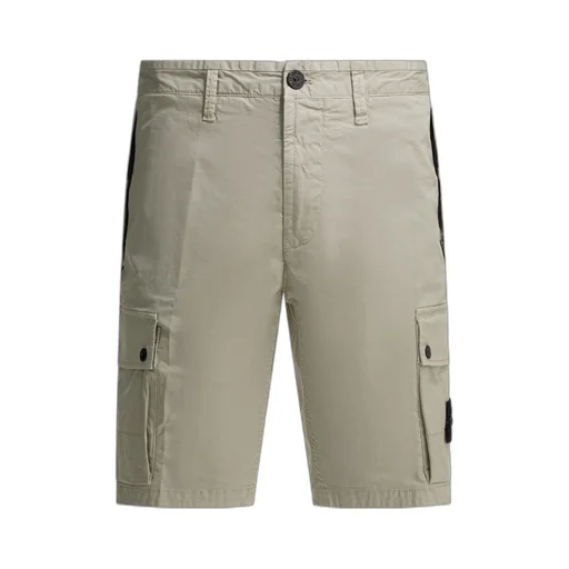 Stone Island Logo Patch Cargo Shorts