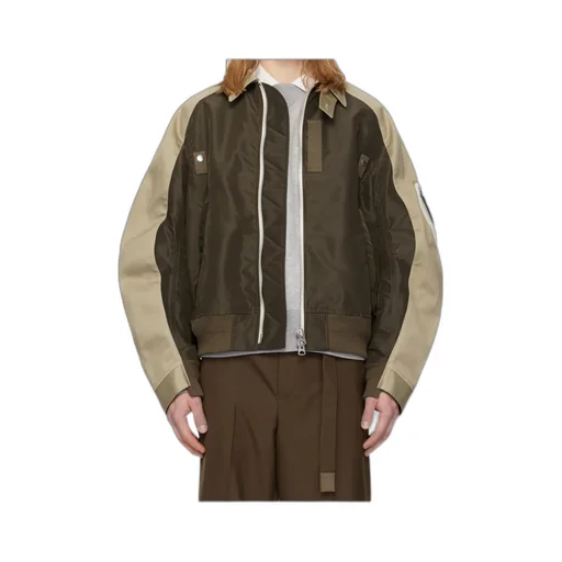 Sacai Twill Collared Zip-Up Blouson