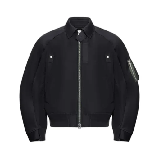 Sacai Twill Collared Zip-Up Blouson