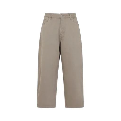 Studio Nicholson Logo Patch Cropped Wide-Leg Jeans