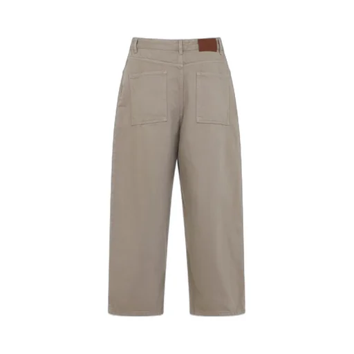 Studio Nicholson Logo Patch Cropped Wide-Leg Jeans