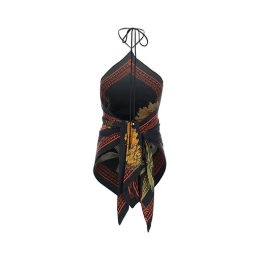 Blumarine Floral Printed Halterneck Top
