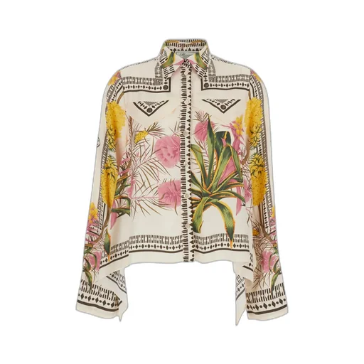 Blumarine Floral Printed Long Sleeved Shirt