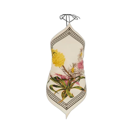Blumarine Floral Printed Halterneck Top