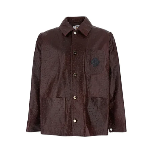 Casablanca Buttoned Workwear Leather Jacket