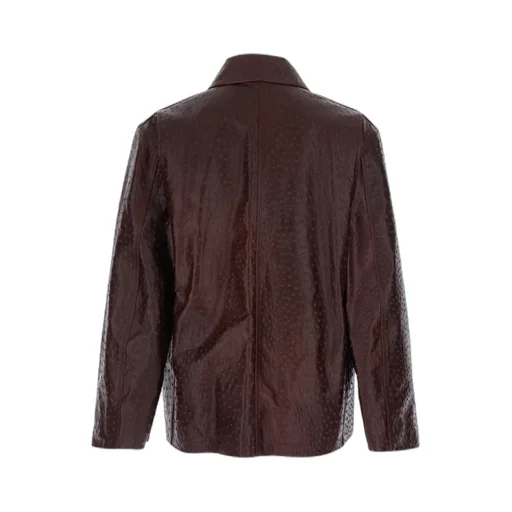 Casablanca Buttoned Workwear Leather Jacket