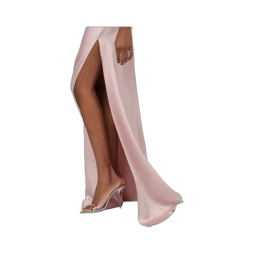 Vera Cowl-Neck Side-Slit Maxi Dress