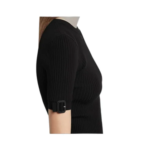 CourrÈGes Buckle Knitted T-Shirt