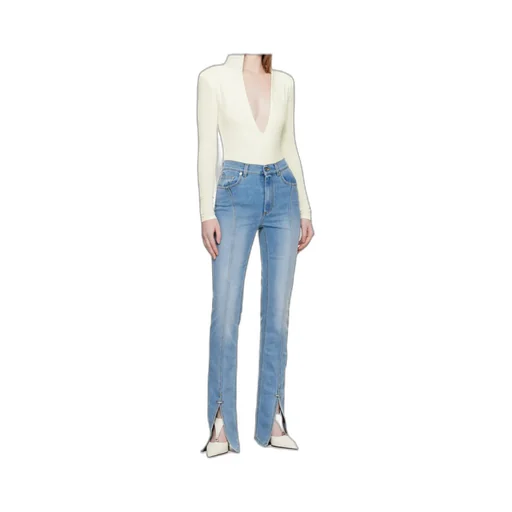Mugler Hooded V-Neck Bodysuit