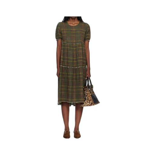 Plaid Midi Dress