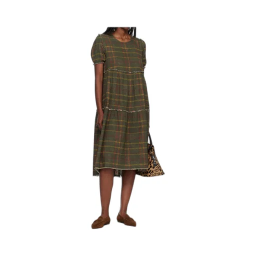 Plaid Midi Dress