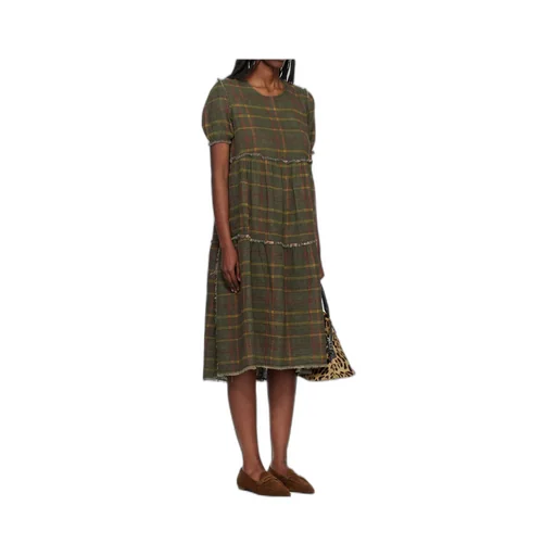 Plaid Midi Dress