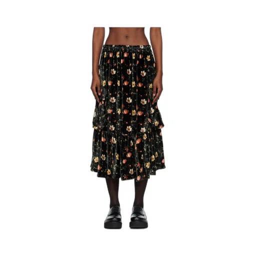 Printed Midi Skirt