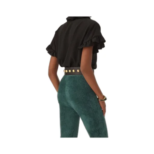 Short-Sleeve Ruffle Top In CrÊPe De Chine