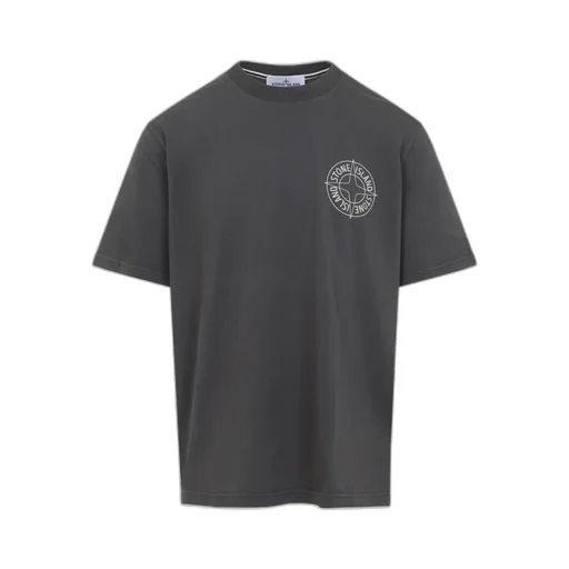 Stone Island Logo Printed Crewneck T-Shirt