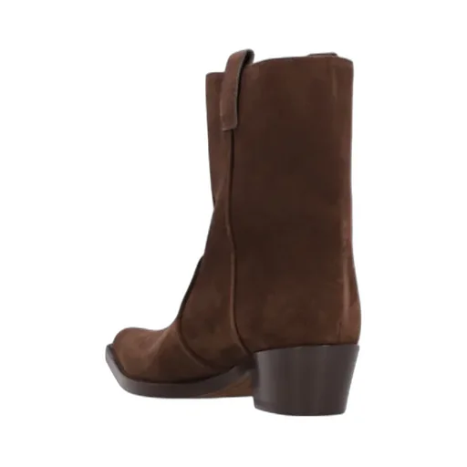Khaite Clive Pointed-Toe Ankle Boots