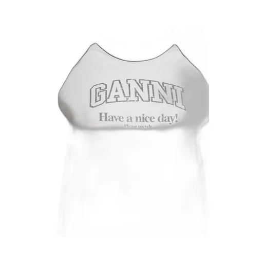 Ganni Logo Printed Crewneck T-Shirt
