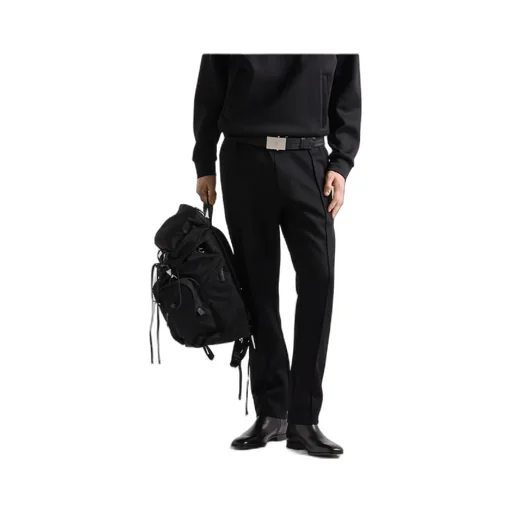 Cotton Fleece Pants With Re-Nylon Details