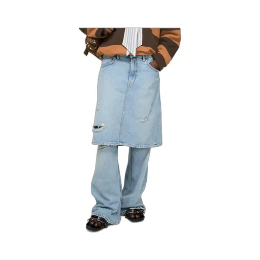 Acne Studios Logo Patch Distressed Panelled Jeans