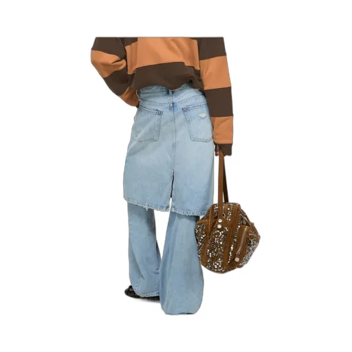 Acne Studios Logo Patch Distressed Panelled Jeans