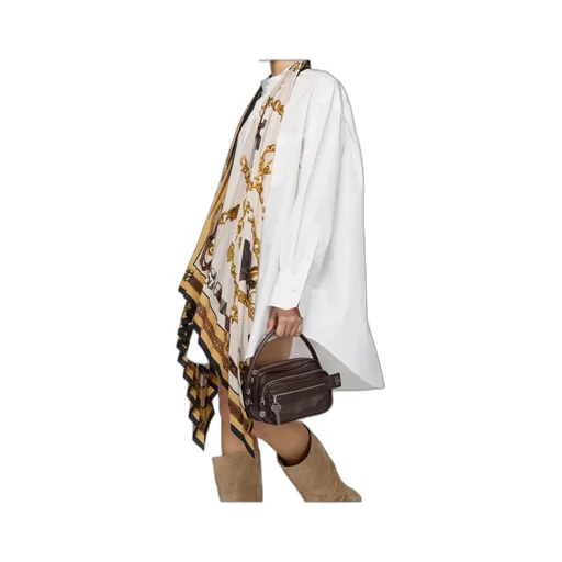 Faux Two-Piece Shirt Dress