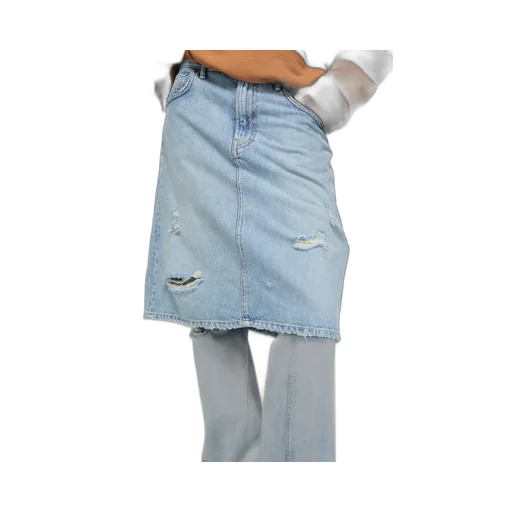 Acne Studios Logo Patch Distressed Panelled Jeans