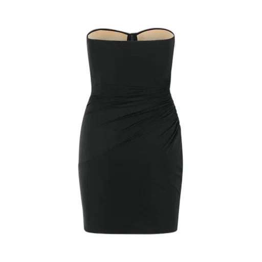 Blumarine Gathered Strapless Mini Bustier Dress