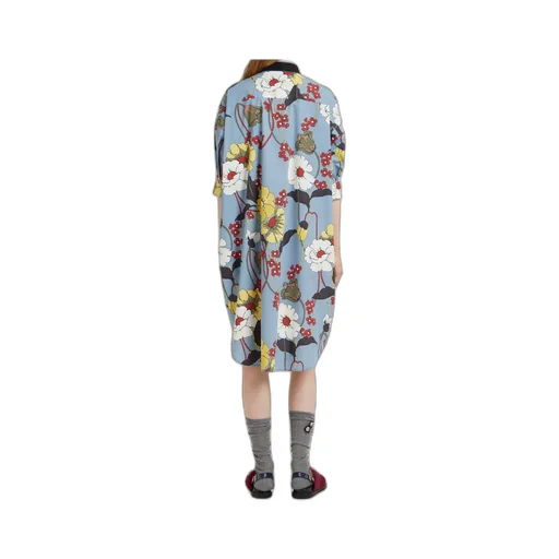 Marni Melodia Print Oversized Poplin Dress