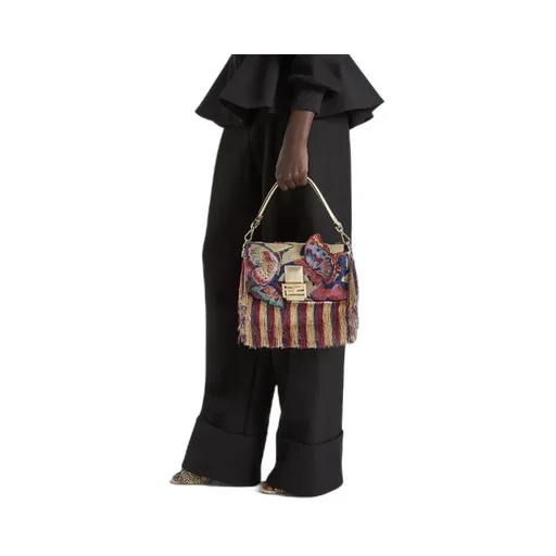 Baguette® Bag With Multicolour Lamé Night Butterfly Embroidery
