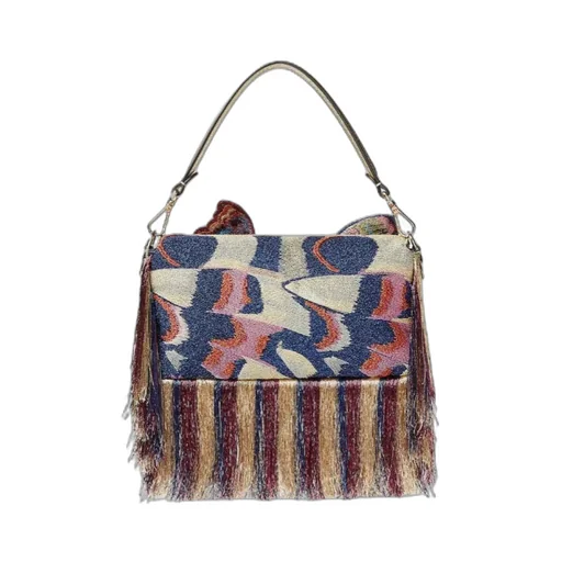 Baguette® Bag With Multicolour Lamé Night Butterfly Embroidery